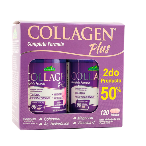 [7478] COLLAGEN PLUS PACK X2 CAPSULAS X60 GREEN LIFE