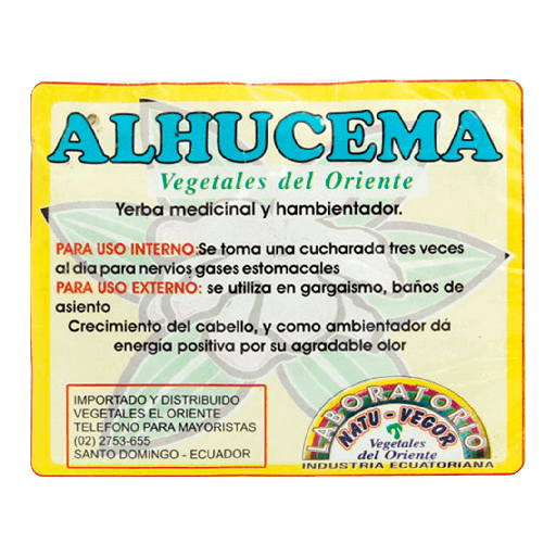 [509] ALHUCEMA MONTE 10 GR VEGETALES DEL ORIENTE
