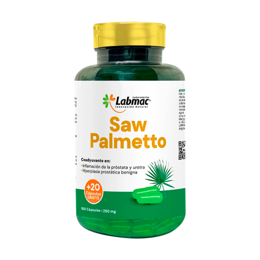 [8068] SAW PALMETTO 250MG CAPSULAS X100+20 LABMAC