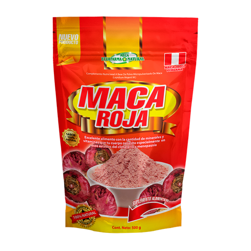 [7028] MACA ROJA POLVO FUNDA 500GR MEGA ECUAFARMA